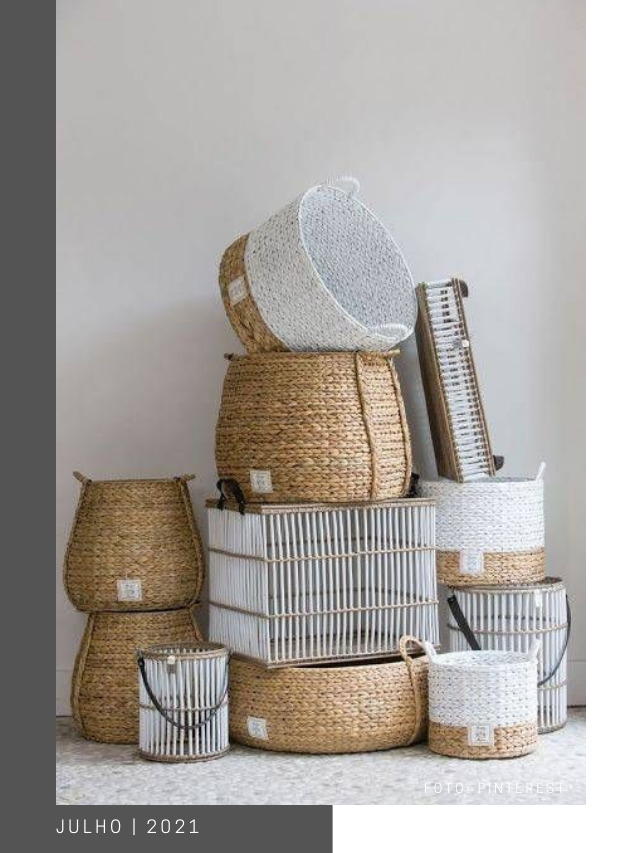 O charme dos cestos na décor