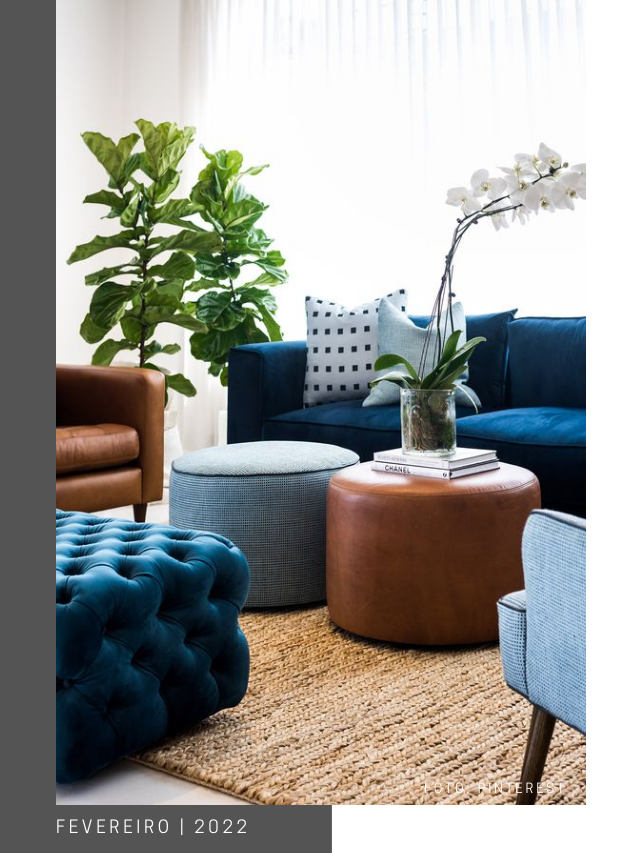 Combinação: Azul e caramelo, aposte!