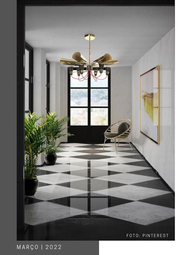 Piso quadriculado na décor